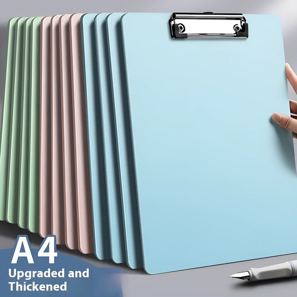 A4 plywood writing pad with extra thick board in black, blue, green, pink or white for office and study use
