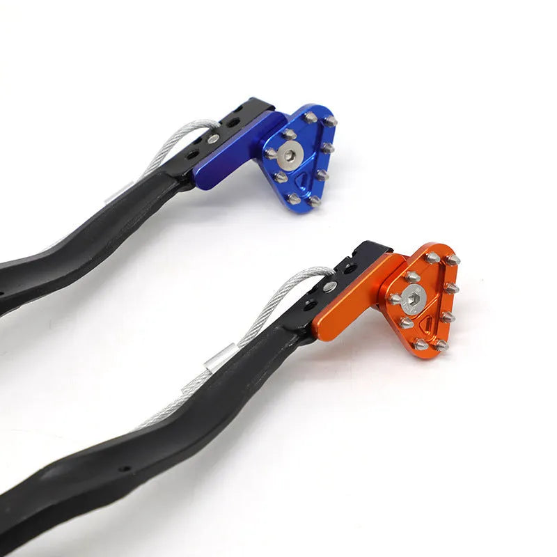 Blue KTM02 aluminium roped brake pedal for off-road motorcycle modification