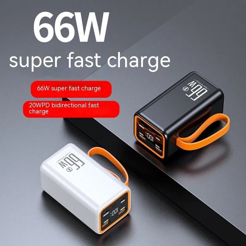PD66W black and white fast charge 20000mAh power bank with creative design