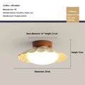 Mid-ancient silent balcony LED ceiling light round 25cm in beige with iron and acrylic shade
