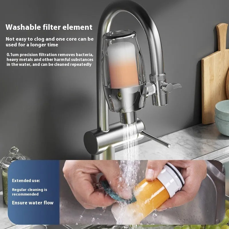 Ceramic water filter element for front faucet direct drinking water purification systems