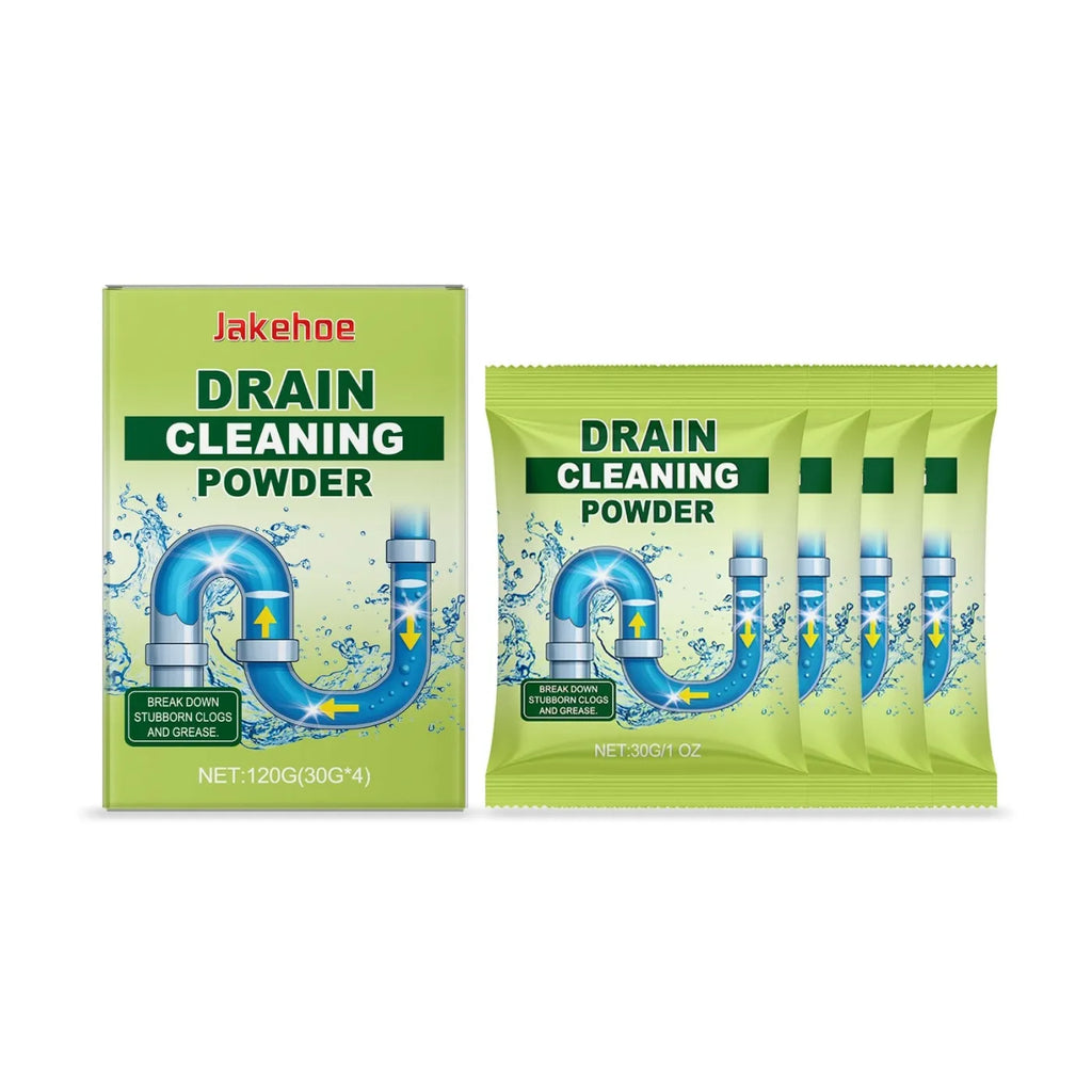 Tub of drain cleaning powder with sodium hydroxide, 120g capacity