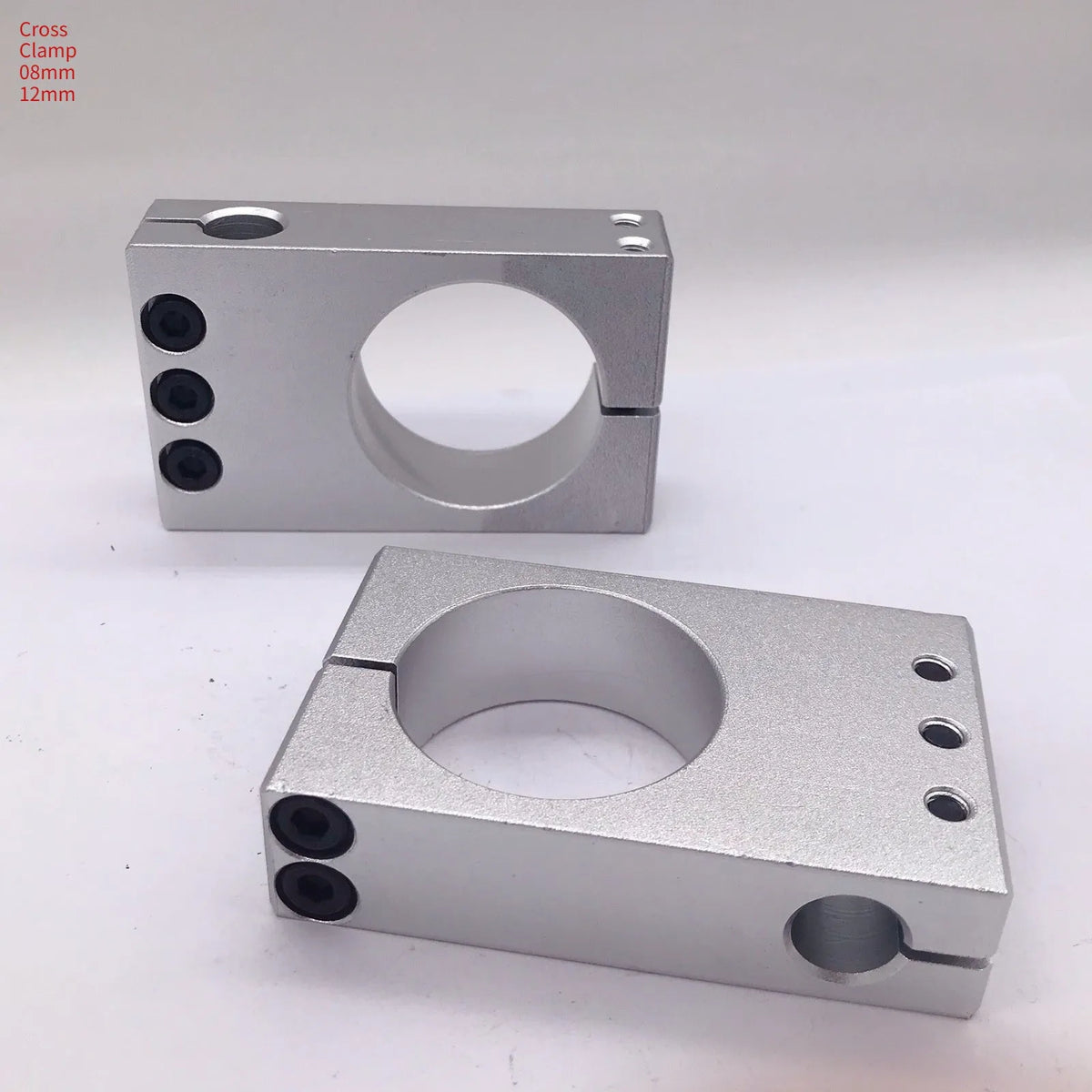 Aluminium alloy same diameter cross clamp fixing clip pillar in multiple sizes 4mm to 60mm