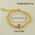 Arabic-style copper bracelet with a single zircon ball on a heart shape for women.