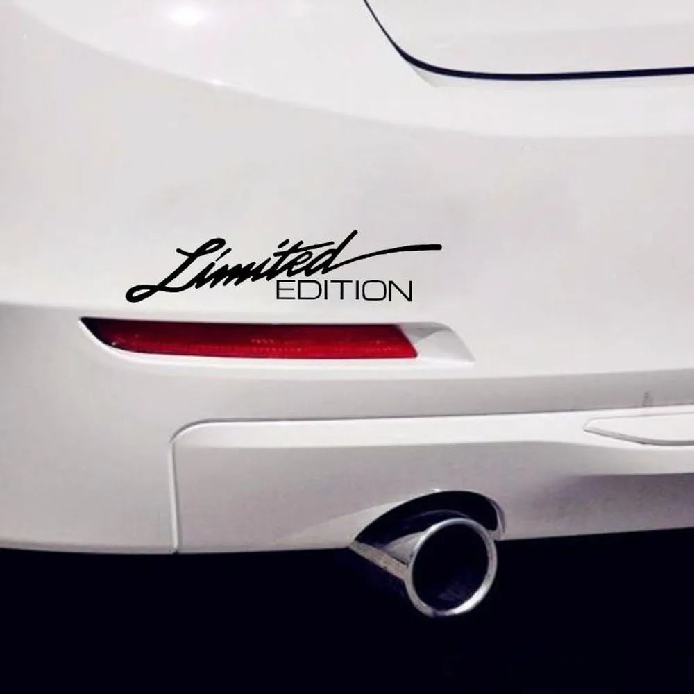 Plastic reflective English bumper sticker showing black, white and colourful options.