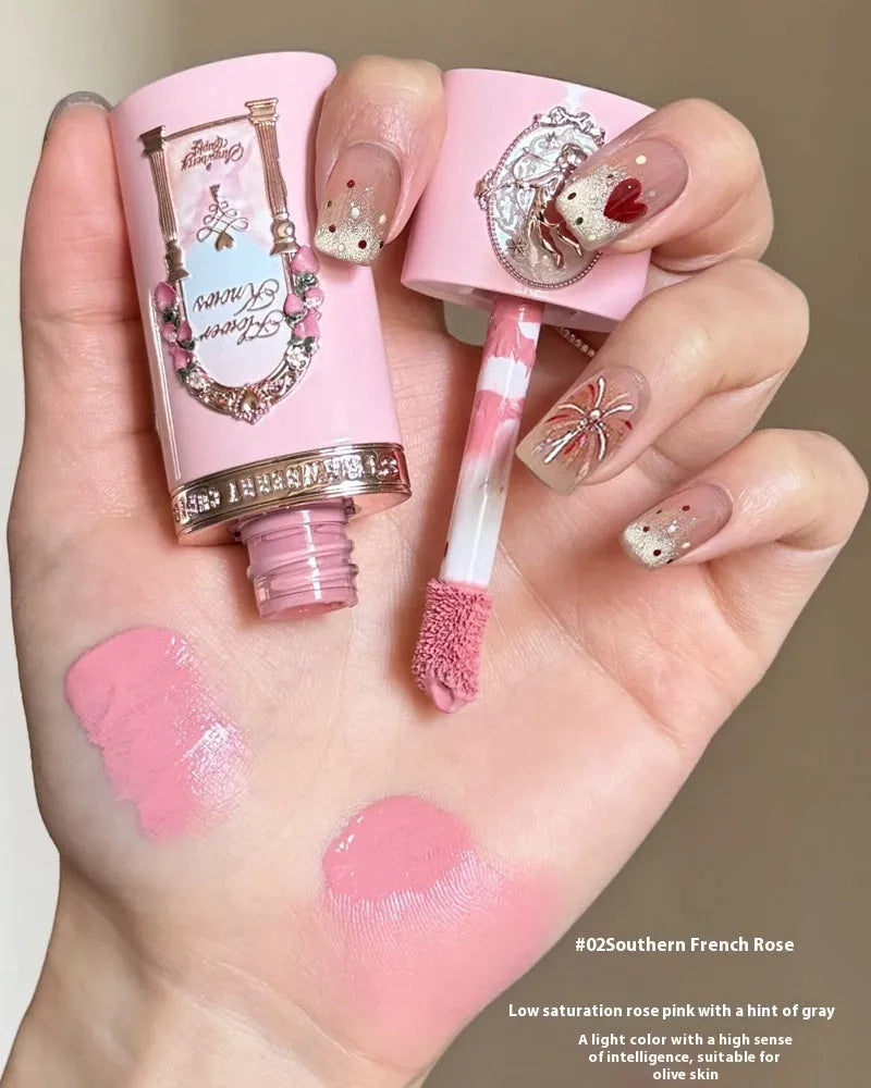 Strawberry Cupid Liquid Blush bottle with silicone applicator in choice of six shades.