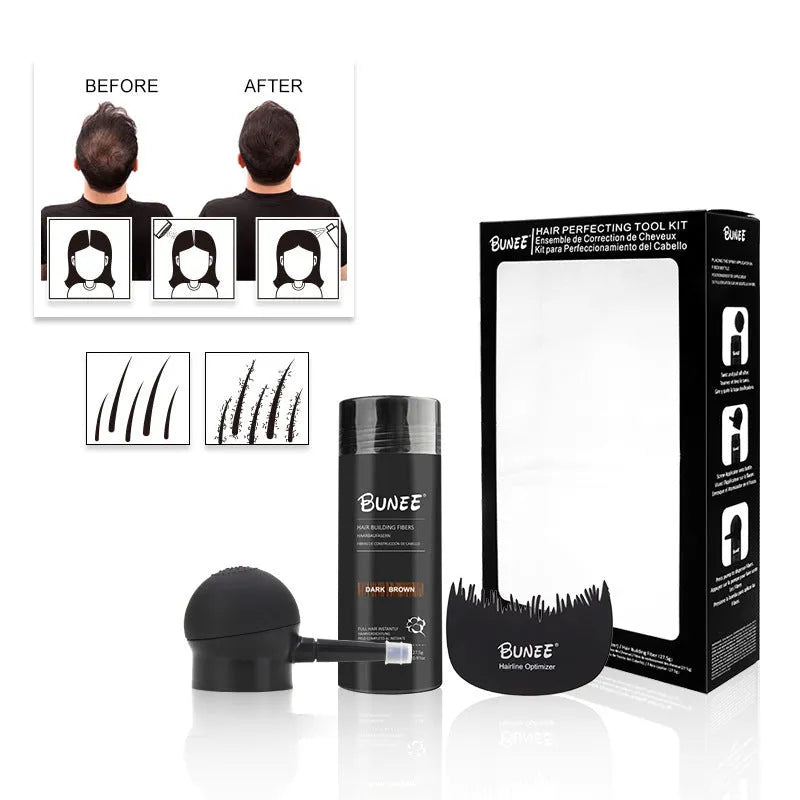 Boxed Dense Hair Fiber Powder Three-piece Set for thinning hair concealment