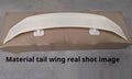 Universal punch-free fixed tail car spoiler in ABS plastic, shown in multiple finish options.