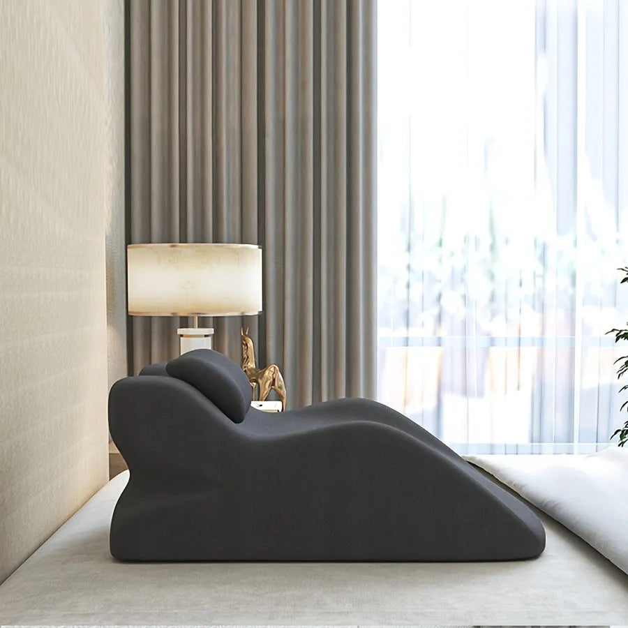 Specialty pillow for stomach sleepers in prone position with book and phone