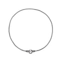 S925 sterling silver dainty clavicle necklace for women shown on a model, available in 50cm, 55cm and 60cm lengths.