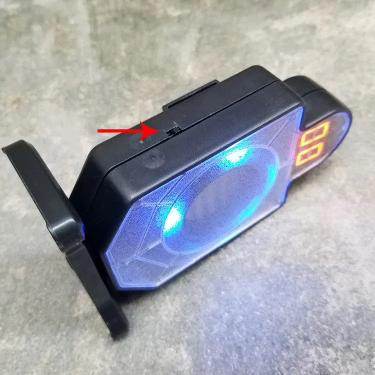 Plastic laser target with light and sound effects, 9 x 4.7 x 12.8 cm, single unit
