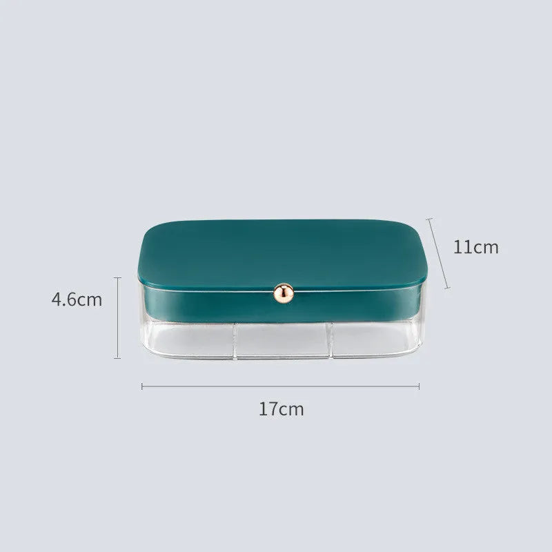 Multi-layer jewellery storage box in modern minimalist design with multiple compartments