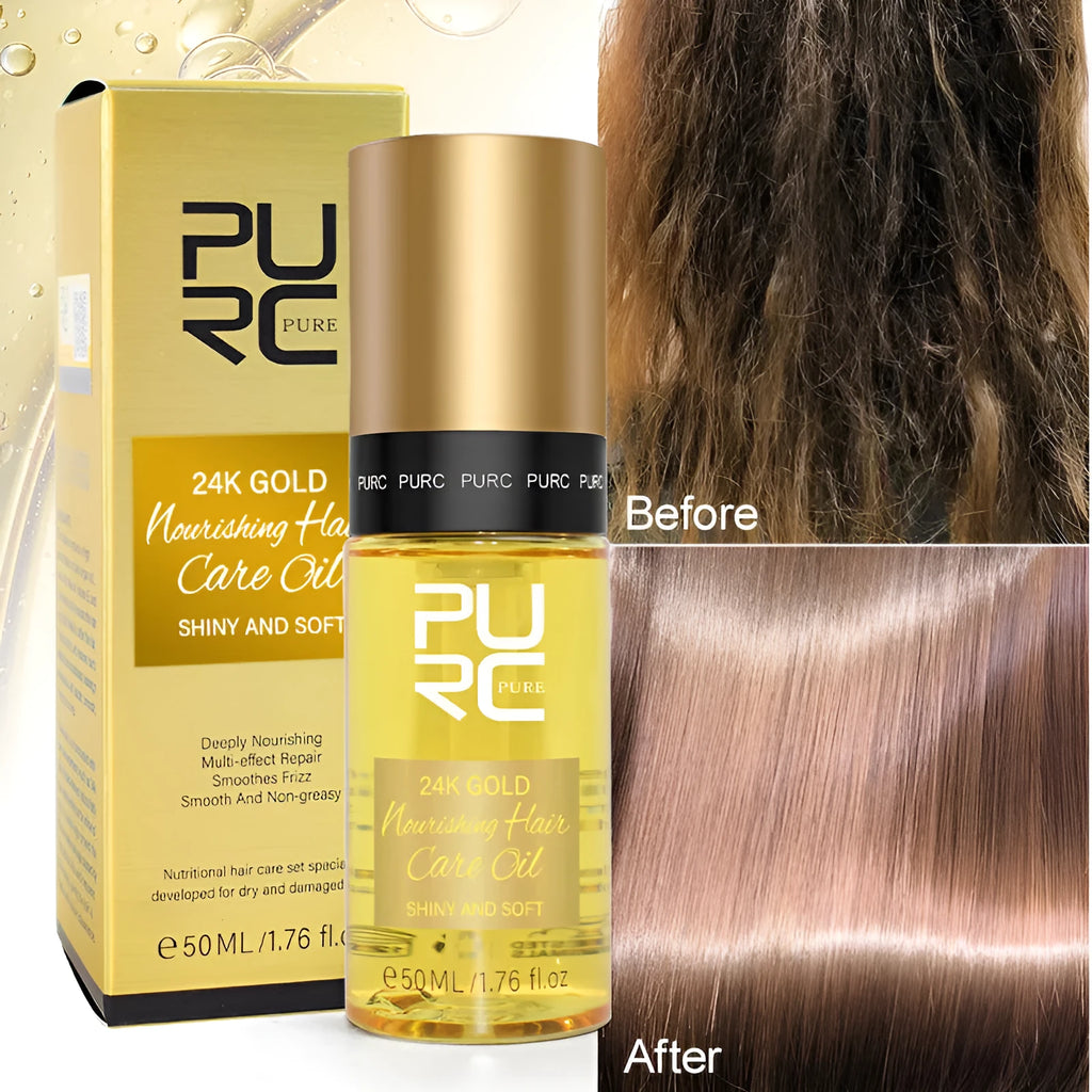 Yellow 50ml hair care essential oil bottle for scalp oil control and frizzy hair repair