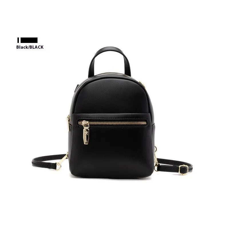 Soft PU mini backpack in street trend style with large capacity and internal organisation pockets