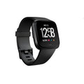 Black waterproof smart watch with silicone wrist strap showing heart rate monitoring display on 1.4 inch screen