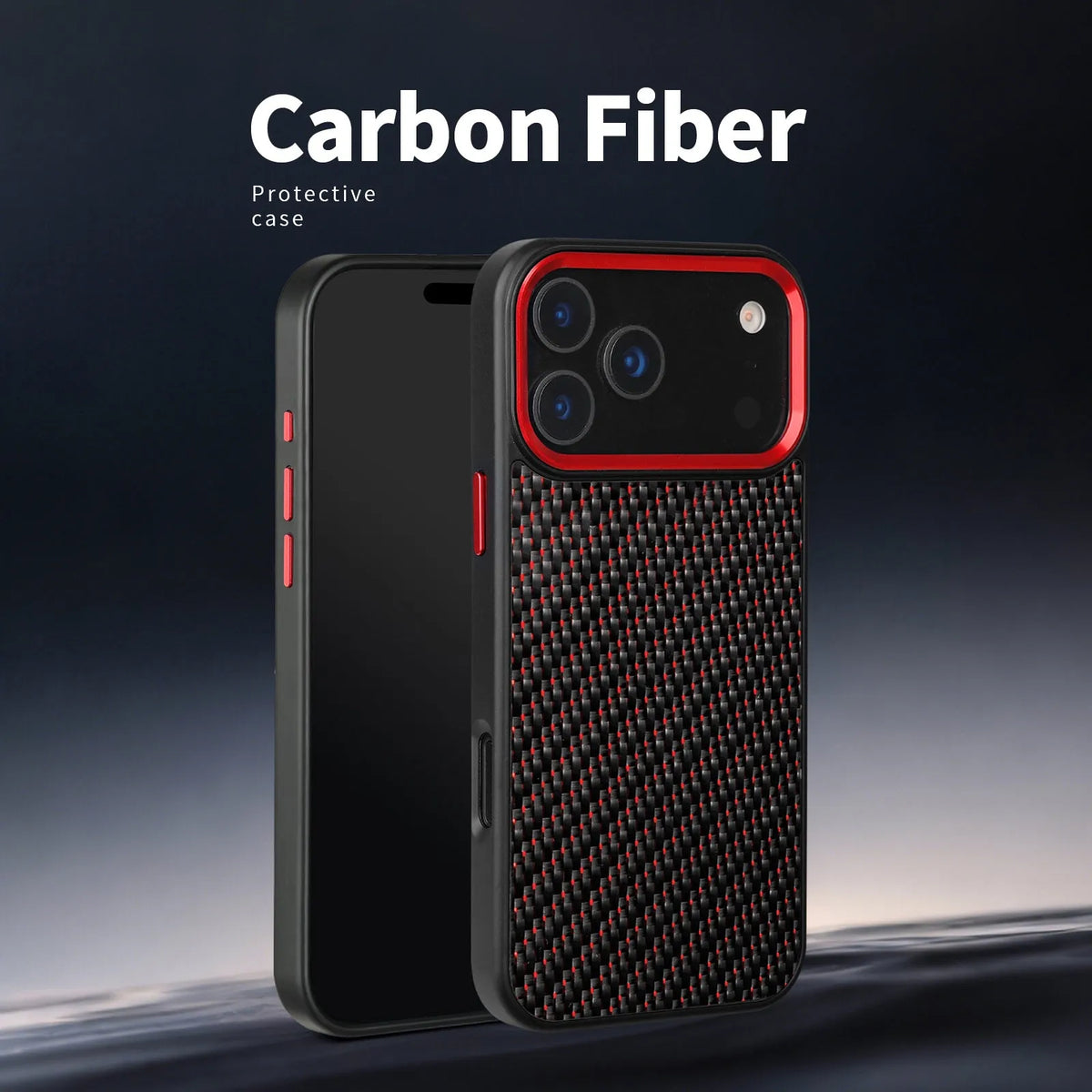 Carbon fiber 3K twill TPU phone case for iPhone with magnetic suction, available in six colours