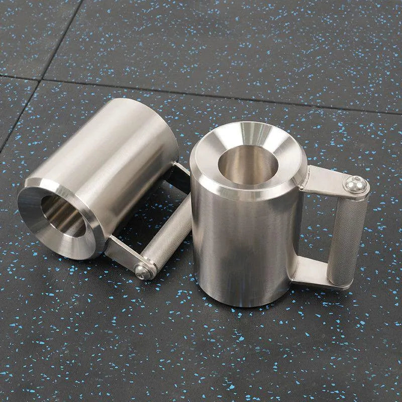 Silver stainless steel dumbbell cup weight plate weighing 8kg for gym strength training