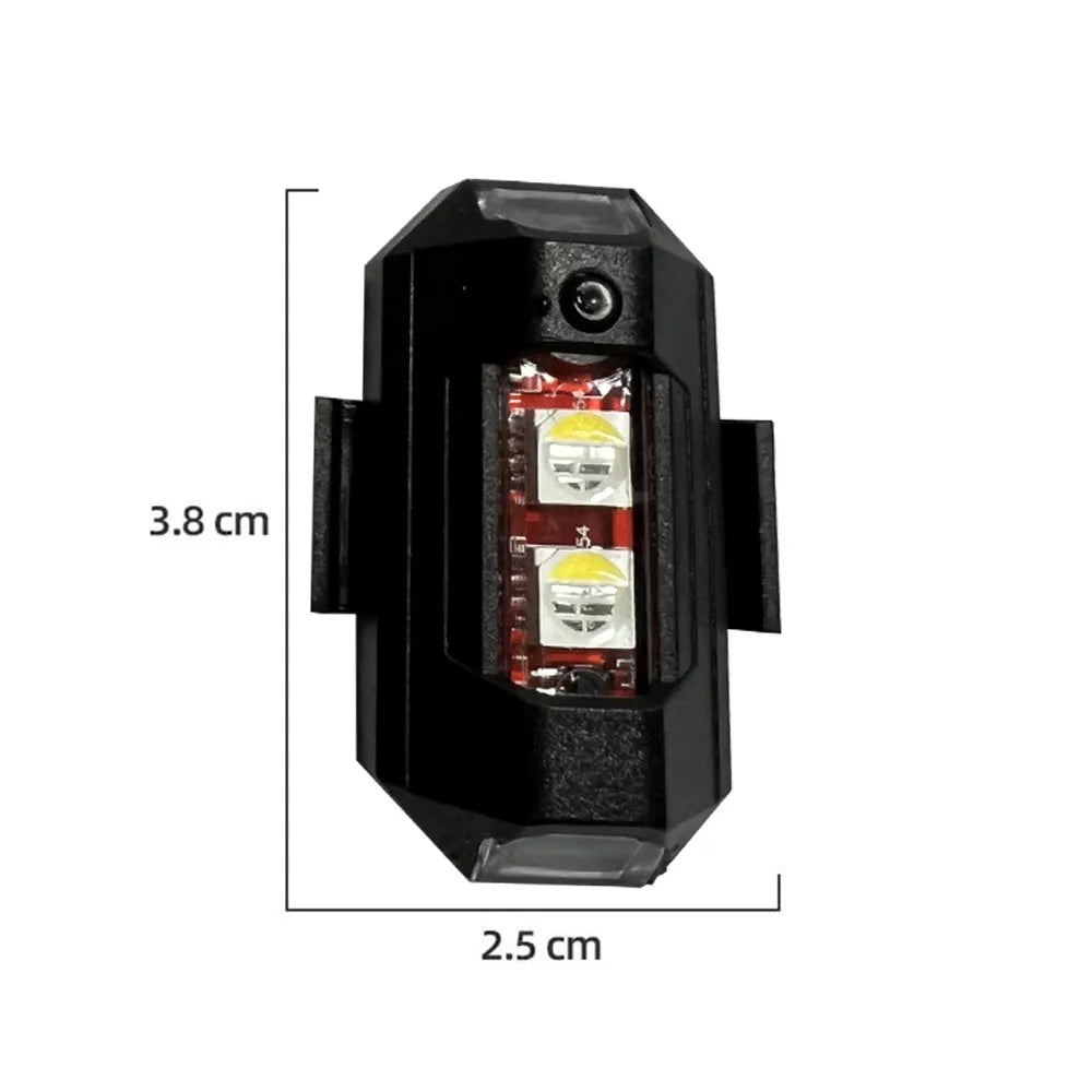 Drone strobe light with 7 colour signal indicator, Type-C cable, fixing tapes and ring belt mounting accessories