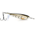 7.5cm long fishing lure bait shown in one of five colour options on a tackle box.