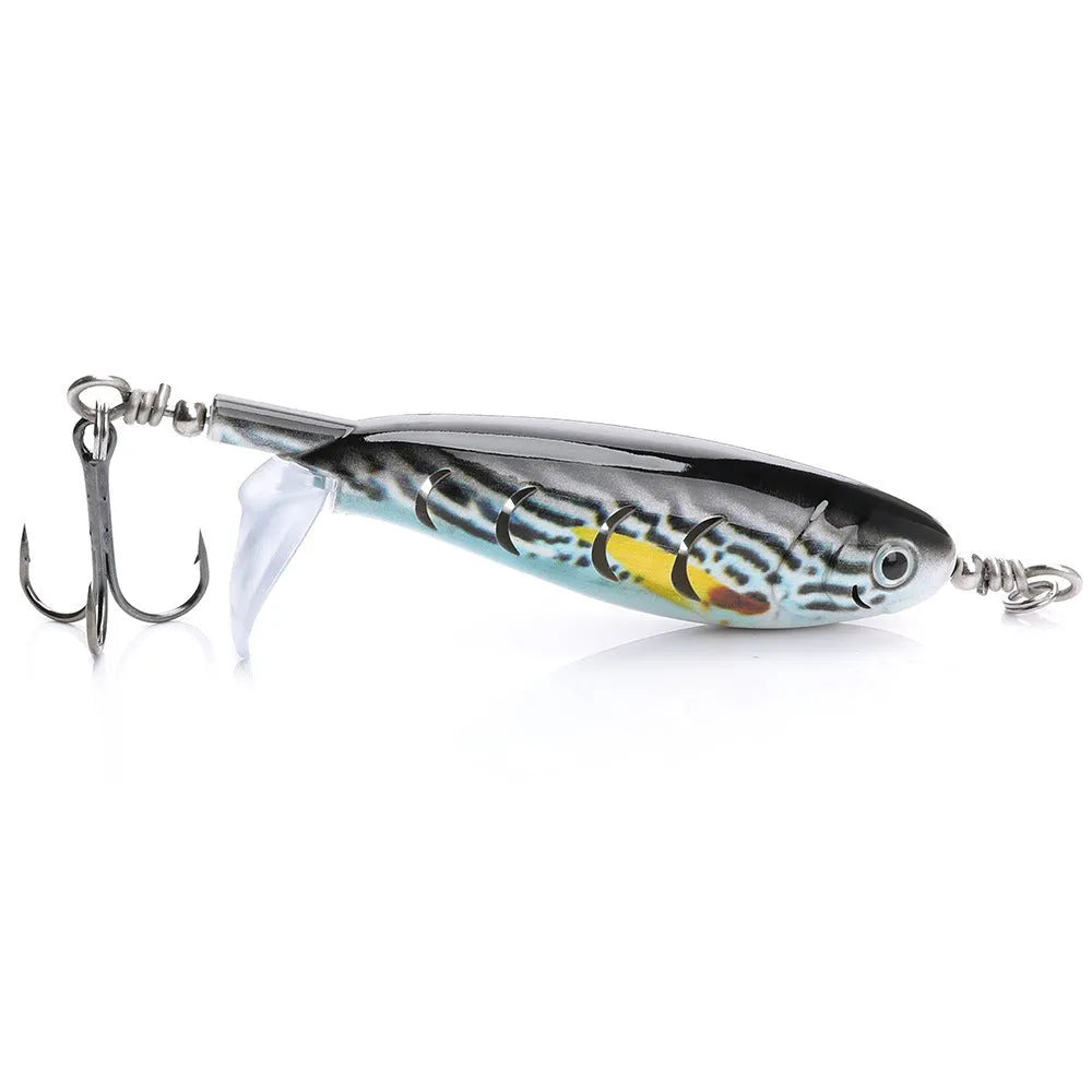A 7.5cm long bionic soft fishing lure on a plain background, showing one of its multiple colour and style options.