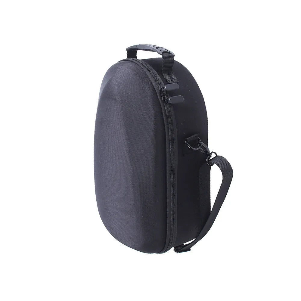 Black EVA nylon storage bag for Meta Quest Pro with zipper and carrying strap