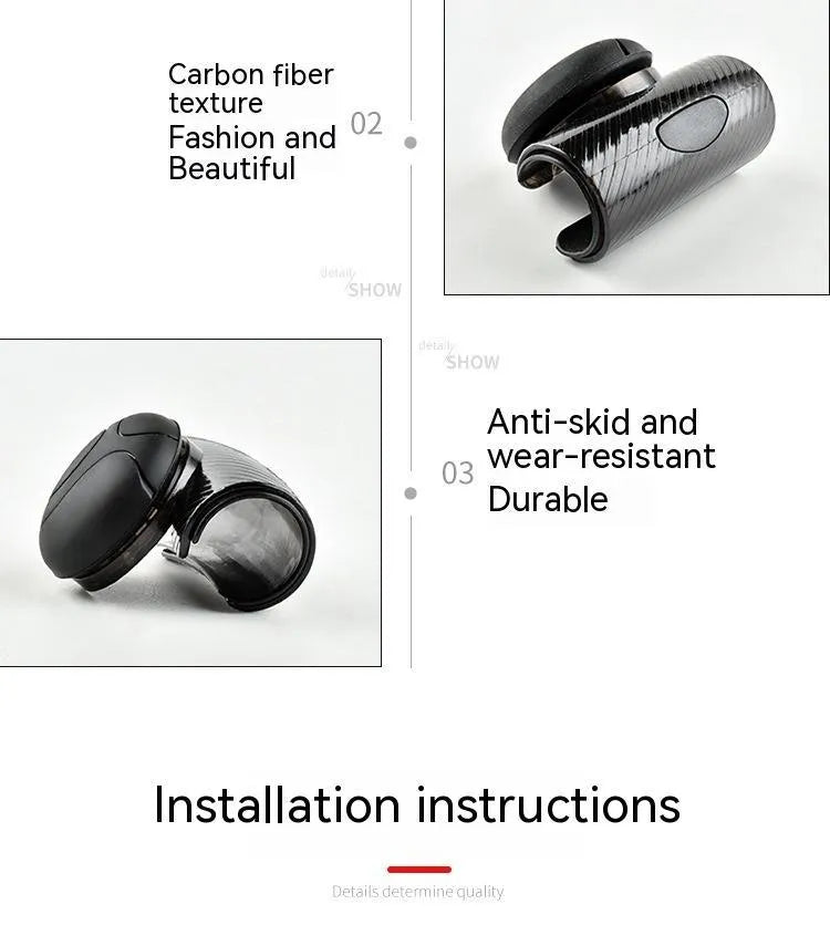 Black and blue silicone steering wheel assist ball with metal bearing for single-hand control