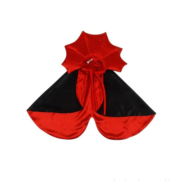 Black and Red Halloween costume for small cats and dogs made from polyester