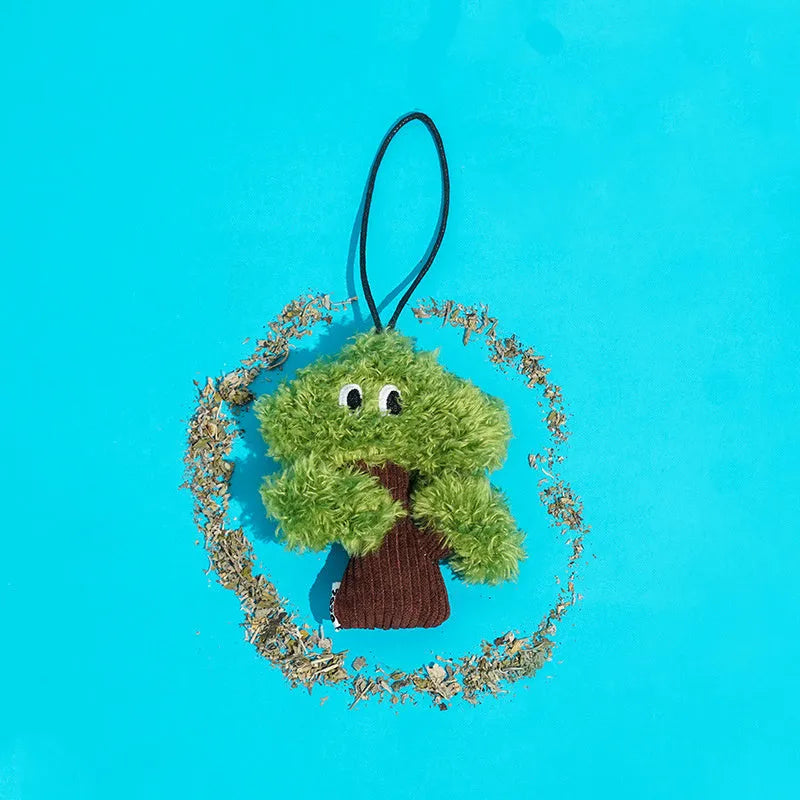 Pine tree cat mint toy bag pendant for self-play measuring 10x3x12cm