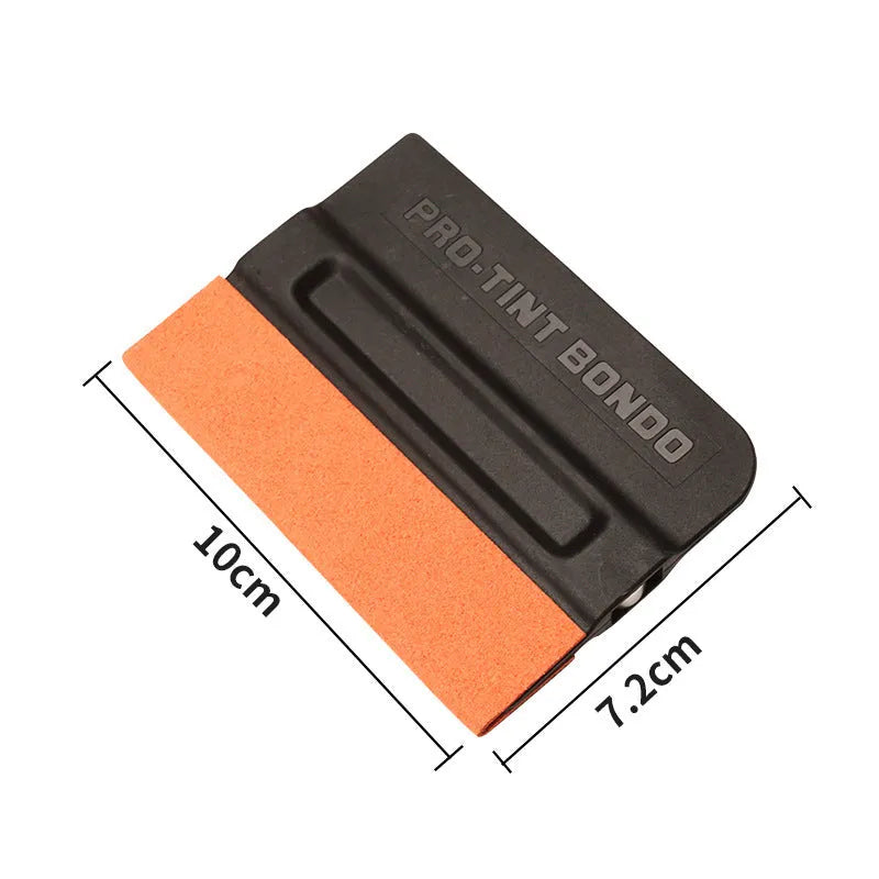 ABS film scraper for car vinyl wrap installation with deerskin or wool scraping surface
