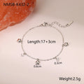 Women's titanium steel bracelet with 18K gold plating and geometric hexagonal star pendant