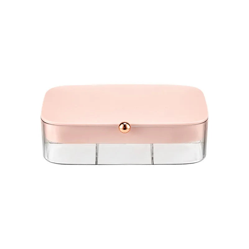 Multi-layer jewellery storage box in modern minimalist design with multiple compartments