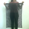 Black mesh drawstring storage bag for children's water balloon toys in three sizes.