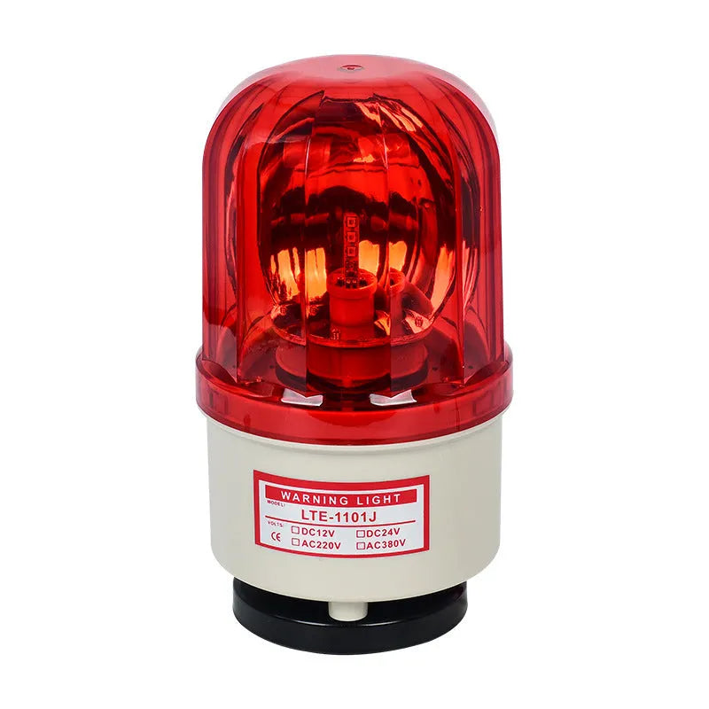 LTE-1101J warning light with sound alarm, red rotating beacon, 2-3W, for industrial use