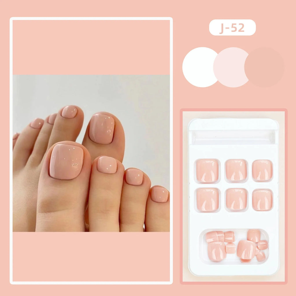 Skin tone false toenail stickers with glue for cosplay application.