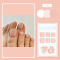 Skin tone false toenail stickers with glue for cosplay application.