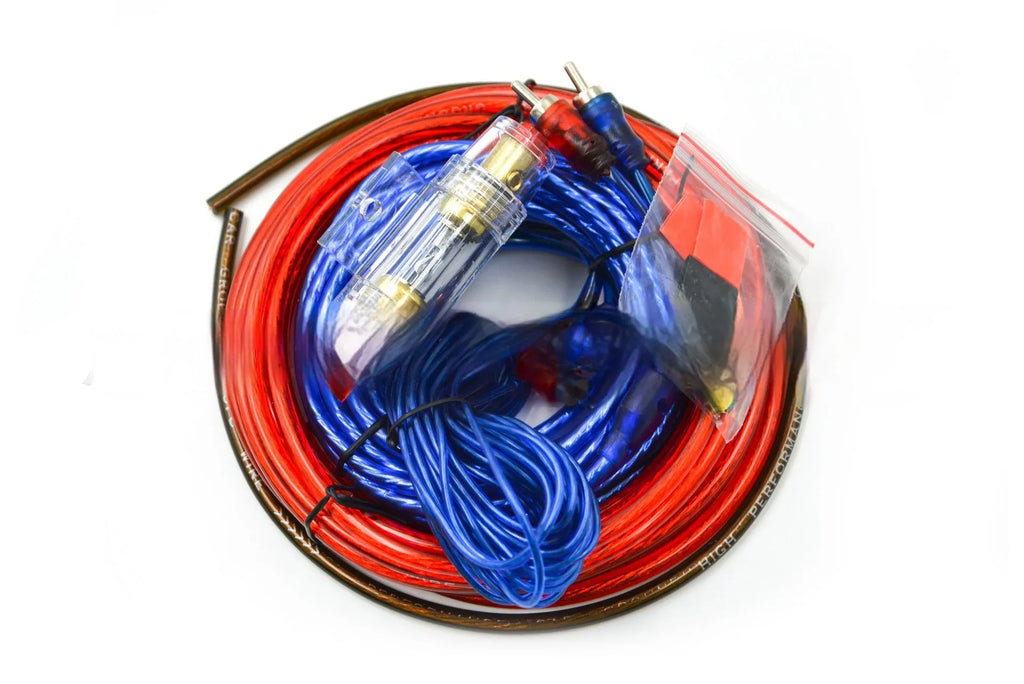 RCA audio cable 10GA MD-8 for car stereo subwoofer amplifier modification with flame-retardant insulation