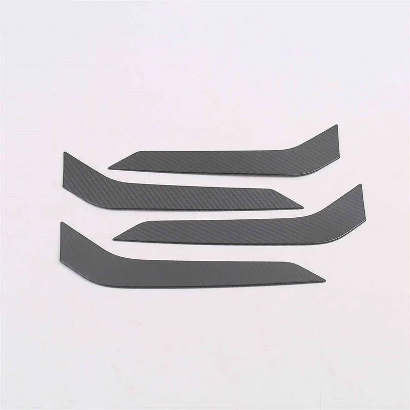Set of 4 inner armrest decorative sticker accessories for 2019 Volkswagen Sagitar in carbon fibre pattern ABS and stainless steel finishes