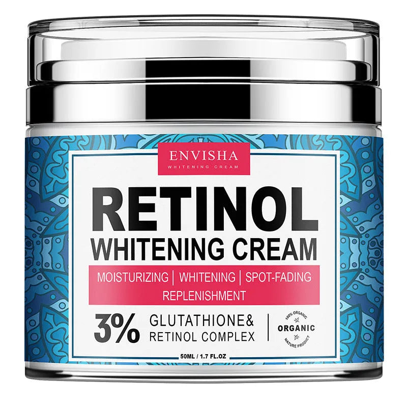 50g collagen cream with retinol and Vitamin E in a white tub, front view
