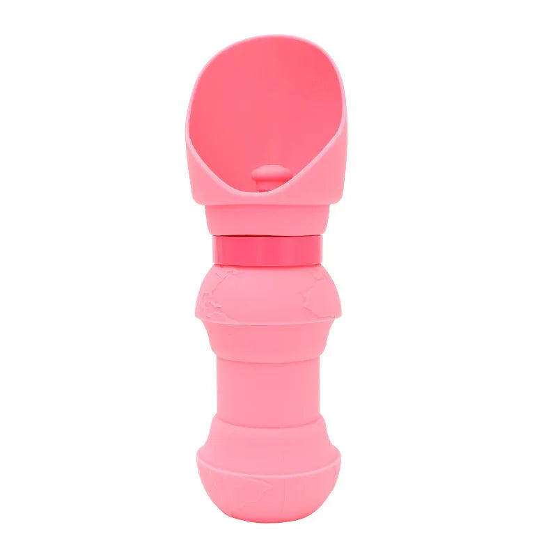 A collapsible silicone folding cup for pets, shown in a green pineapple colour with a 350ml capacity.