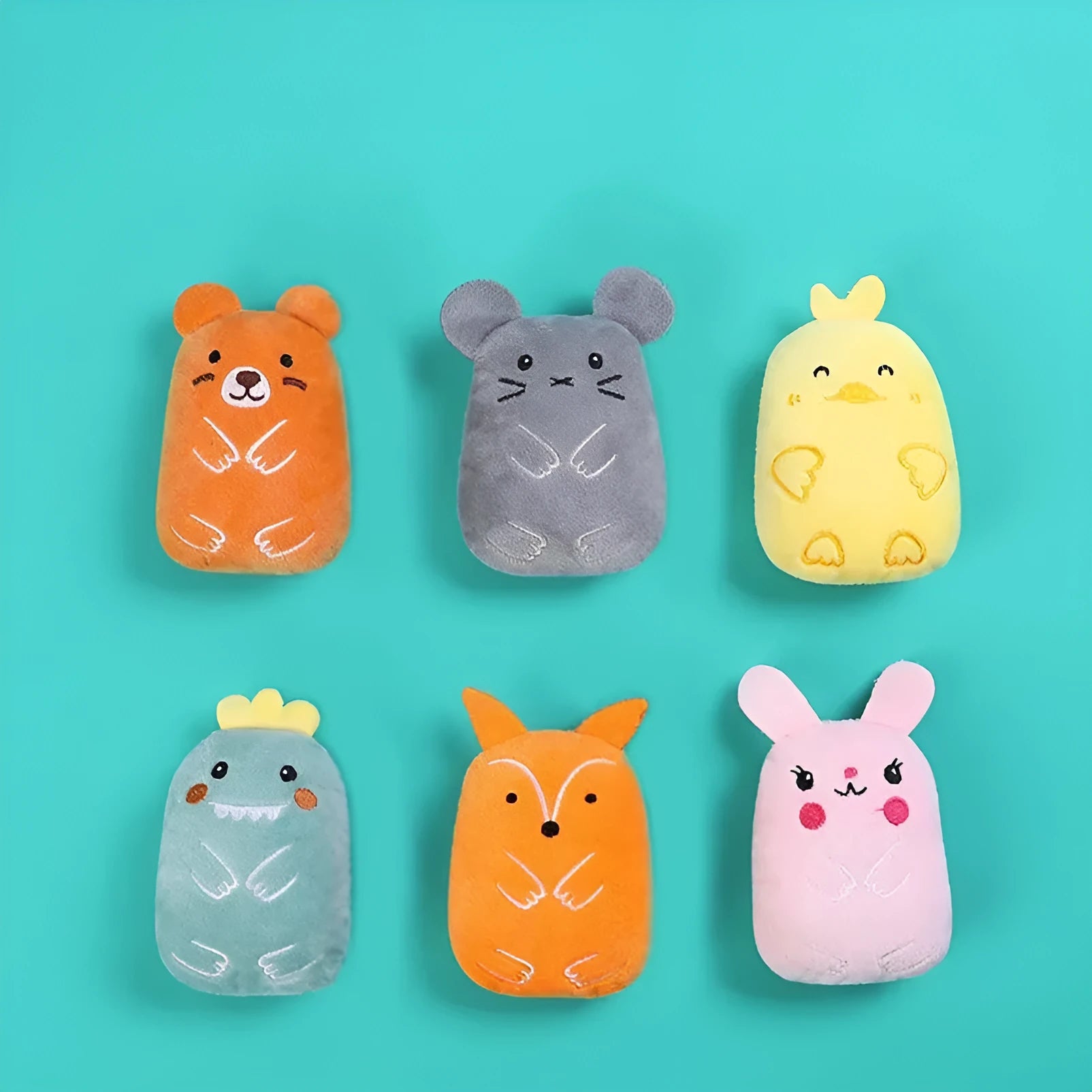 Brown teeth grinding catnip plush toy measuring 11x8x4.5cm for cats