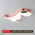 Cartoon dinosaur themed ceiling light with aluminium body and PVC shade, 48cm diameter