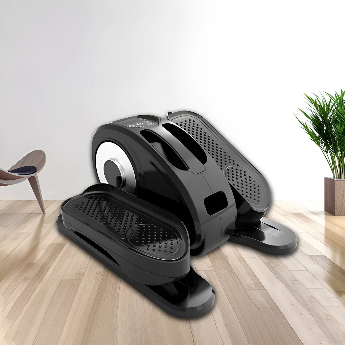 Mute small treadmill electric elliptical trainer for home lower limb exercise in black colour
