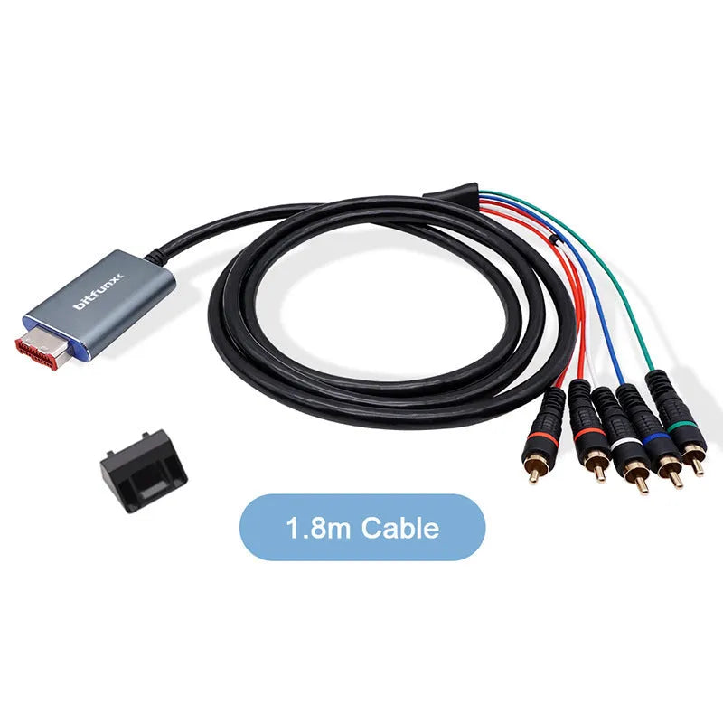 NGC colour difference line cable for digital AV output, metal construction, 18.5cm x 14.5cm x 3.5cm, one set in colour box