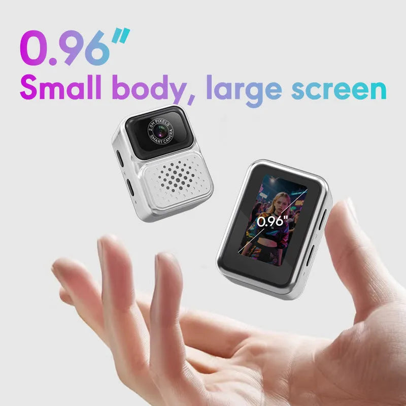 HD mini sports camera with plastic body in black, compact 2.5cm size for portable recording