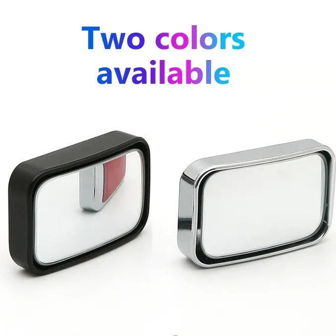 Portable car rearview mirror with ultra clear glass and alloy frame in black finish
