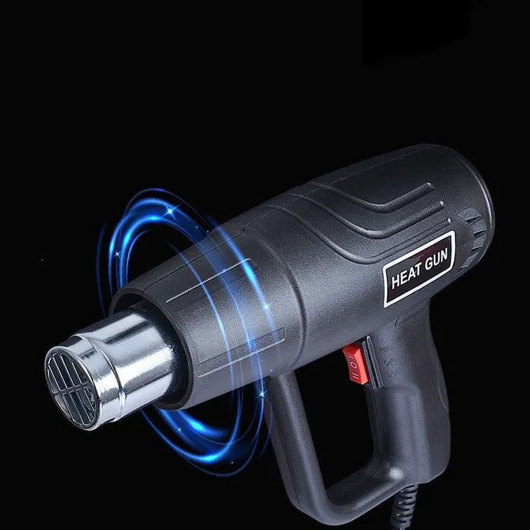 2000W industrial hot air gun with anti-slip thermal insulation shell and grid air outlet.