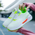 Men's blue cloth mesh sports shoes with round toe and injection moulded sole