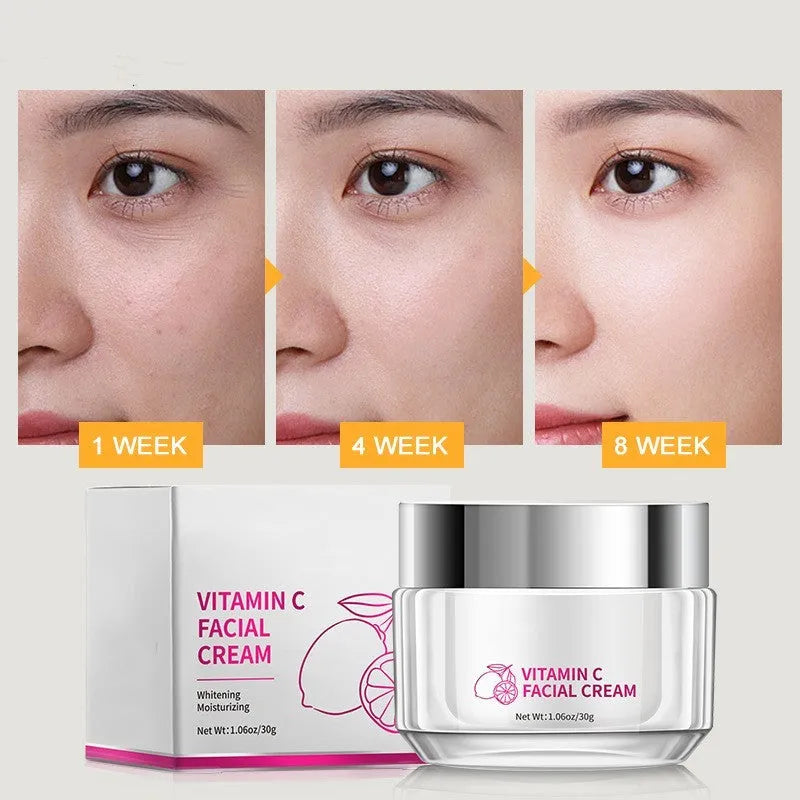 Vitamin C face cream 30g universal skin type compact 6x6x5.2cm cosmetic skincare product