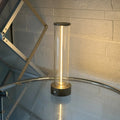 LED line glass magnetic suction light strip with USB charging port showing modern design