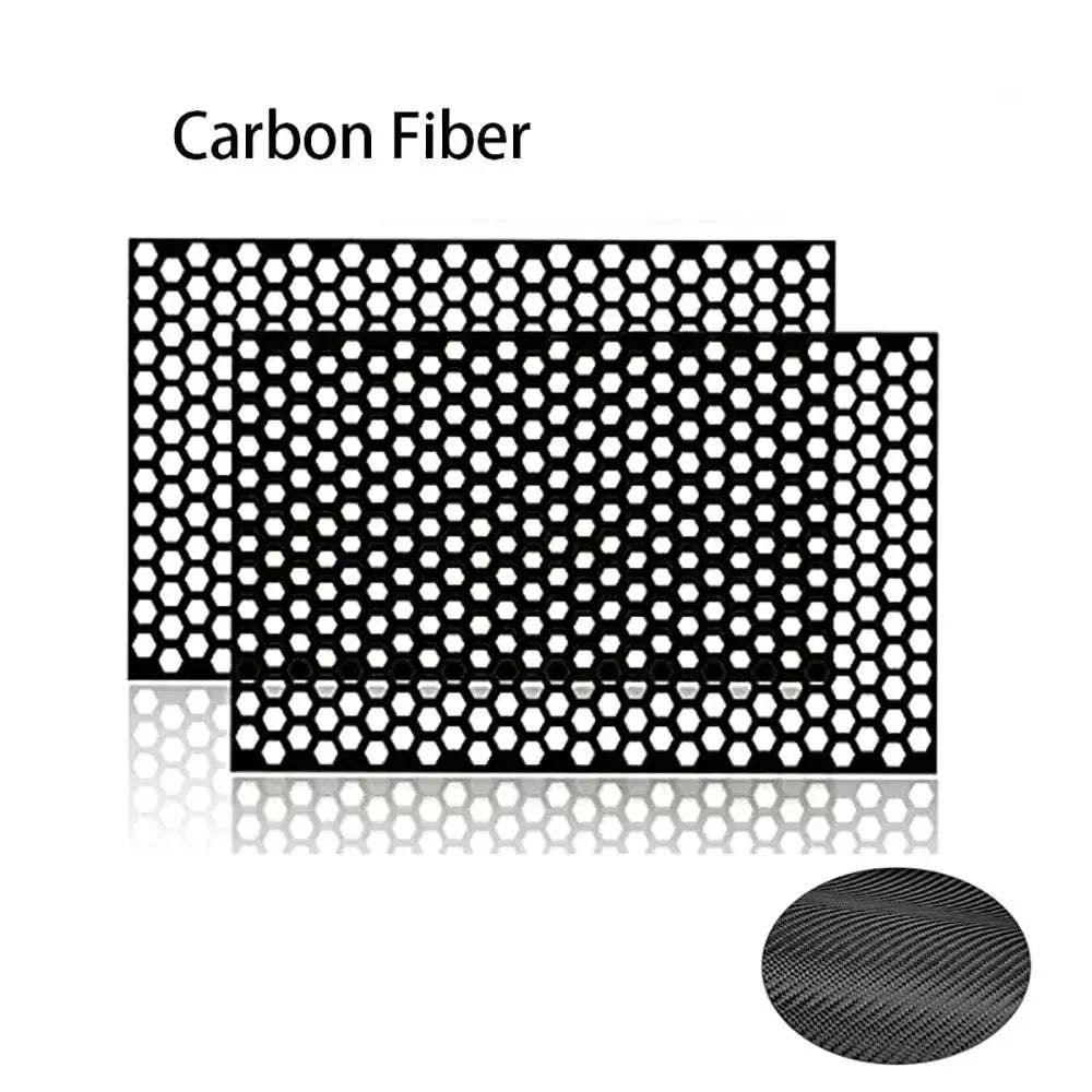 Car taillight honeycomb shape creative sticker film 48x30cm in bright black finish